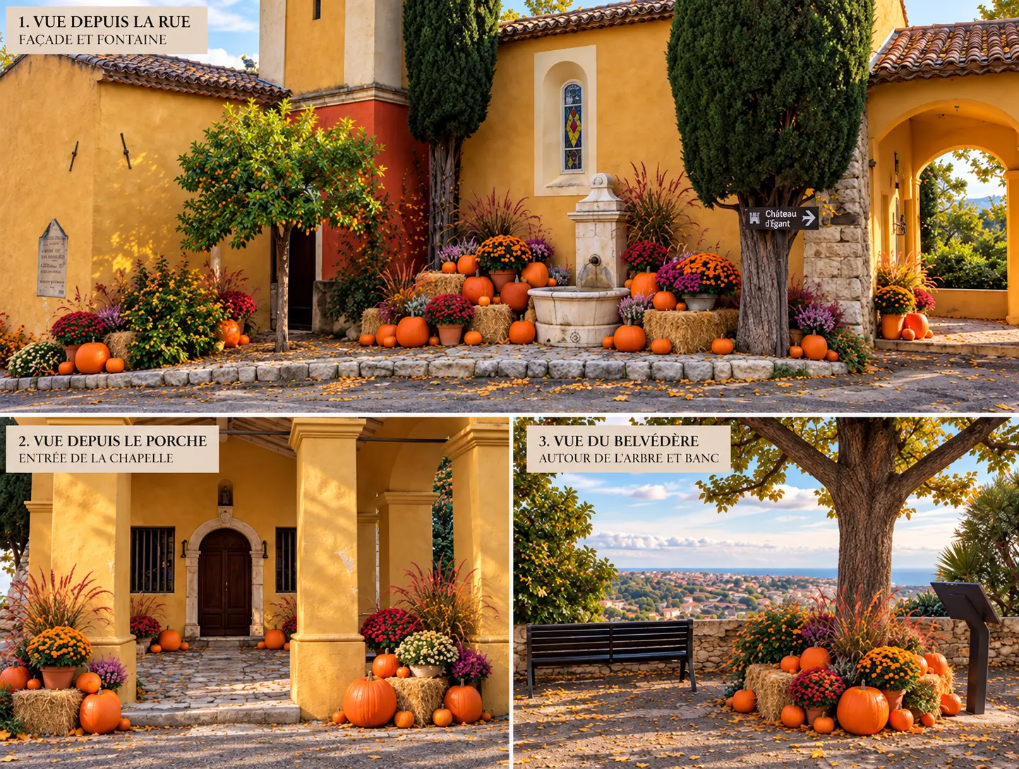Haut-de-Cagnes på hösten